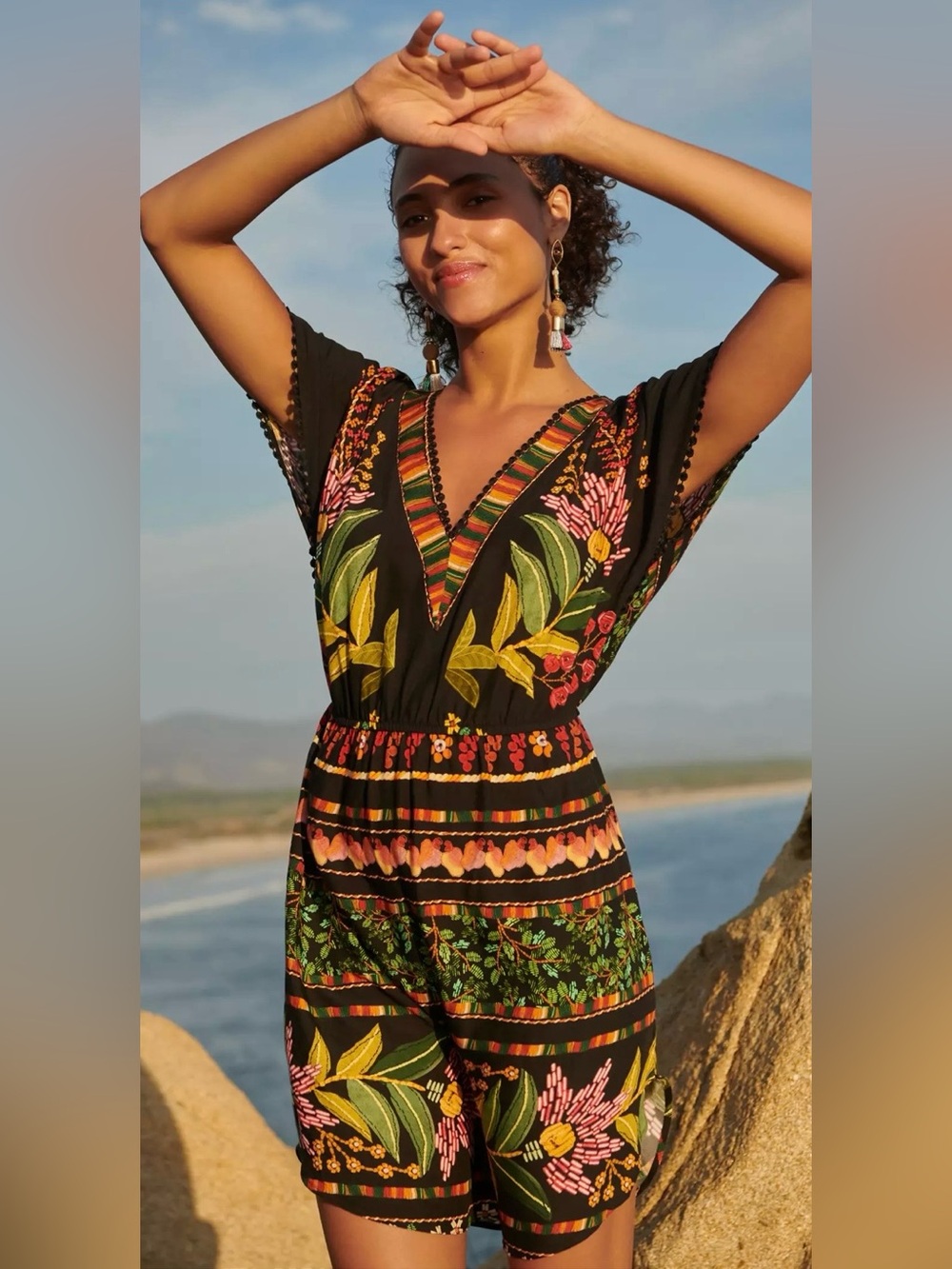 Farm Rio Nieves cover up tunic dress for Anthropologie size XL